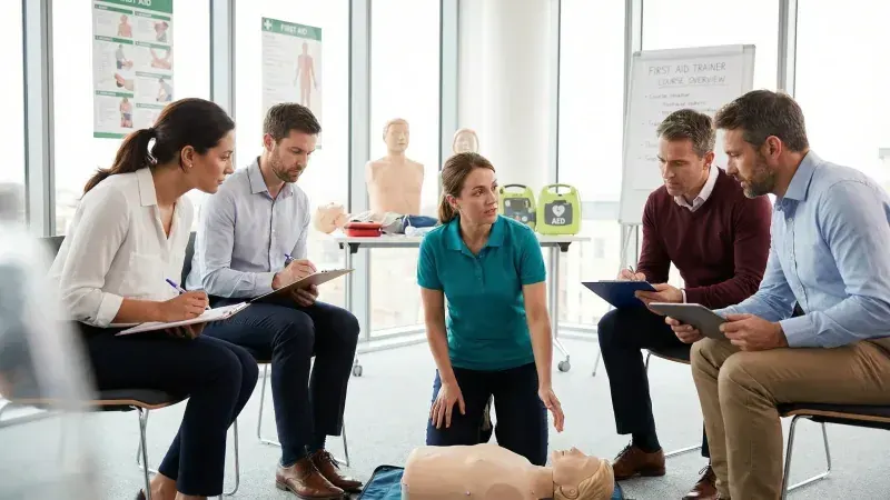 First Aid Trainer Course UK - accredited Level 3 first aid trainer qualification with CPR demonstration