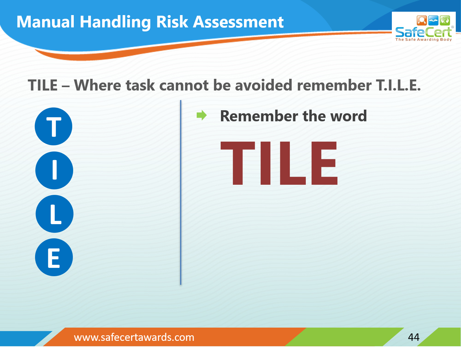 TILE Risk Assessment Question